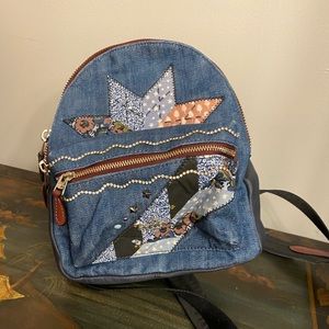GUC Coach Denim Patchwork Mini Backpack
